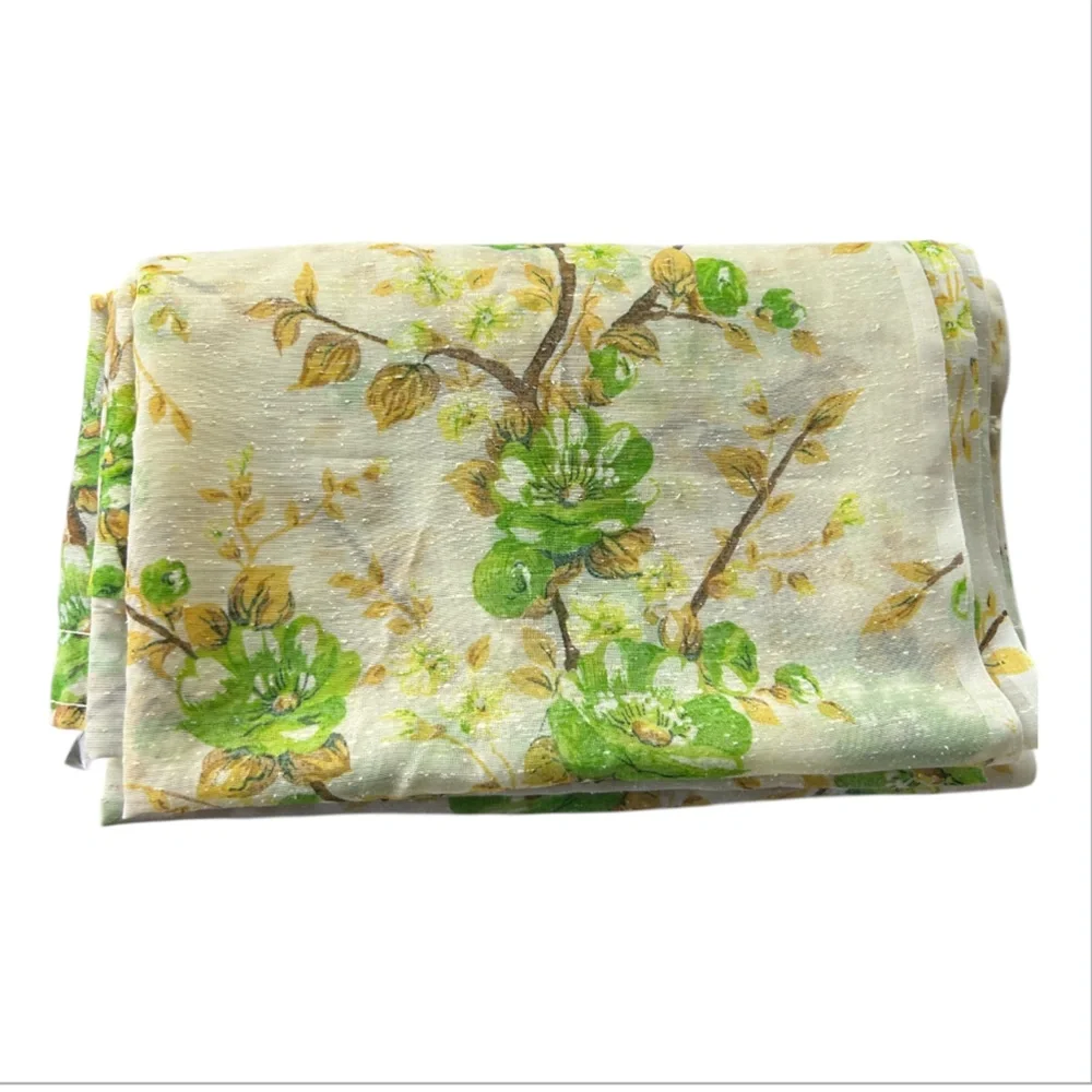 Pair vintage early 70’s floral curtains